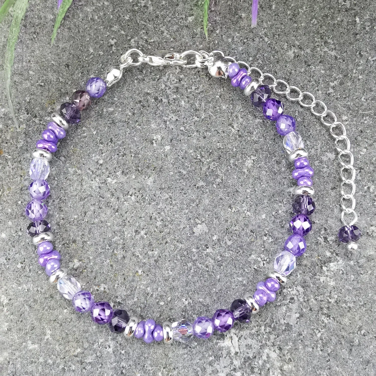 Royal Mystic Dream Amethyst Crystal Bead Bracelet - Bless4Happy Handmade Bracelet