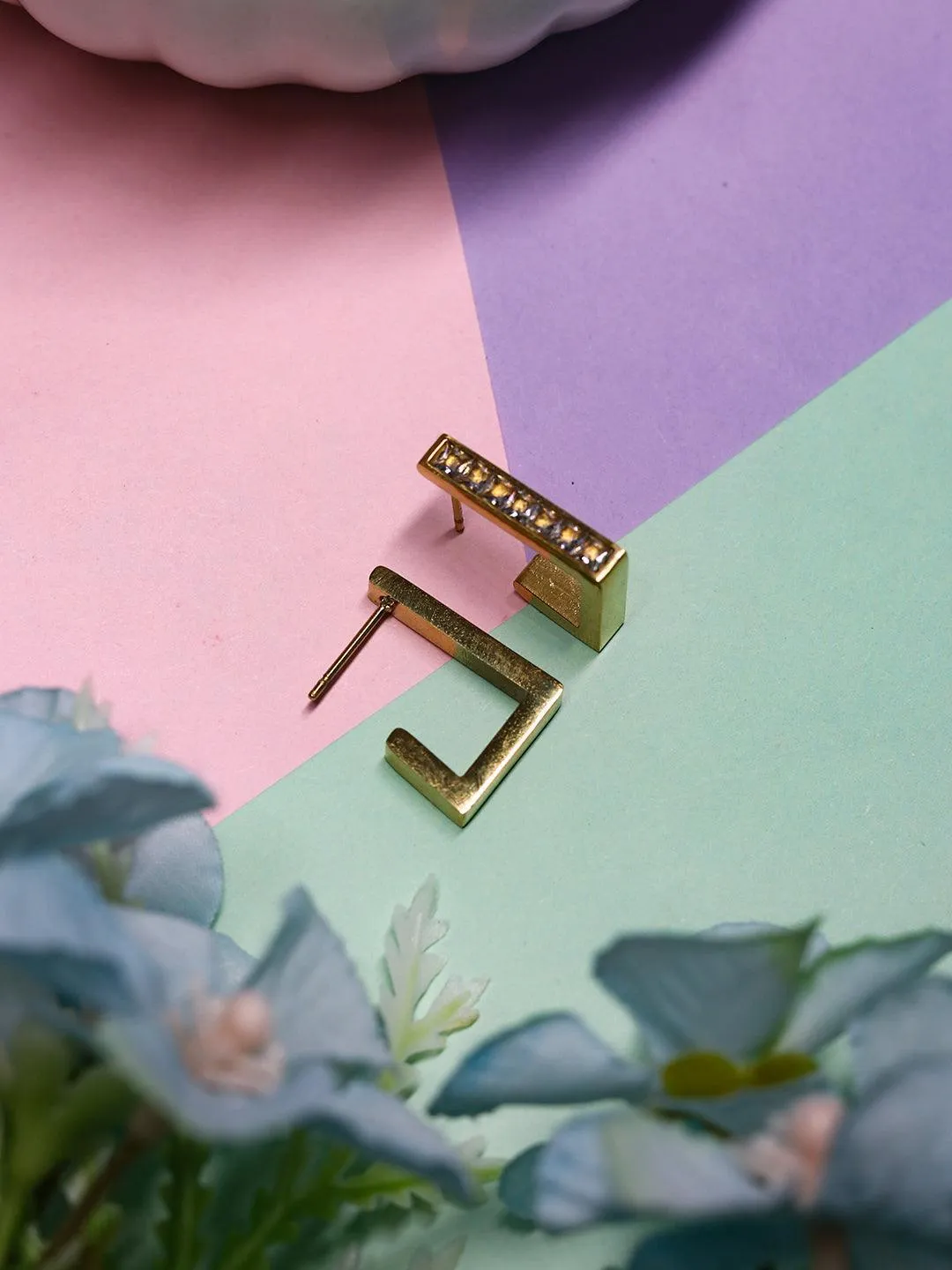 Squared Diamond Earrings