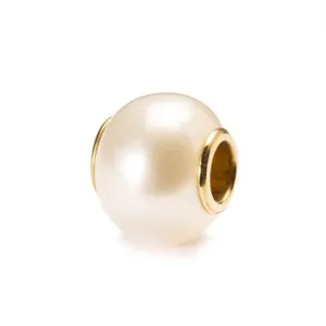Trollbeads Pearl with Gold Bead