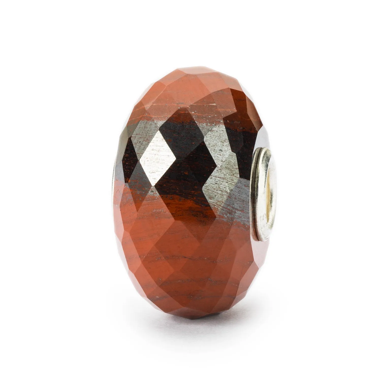 Trollbeads Stone Red Chalcedony with Hematite Bead