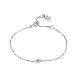 Twin Bracelet, Blue Topaz, Silver