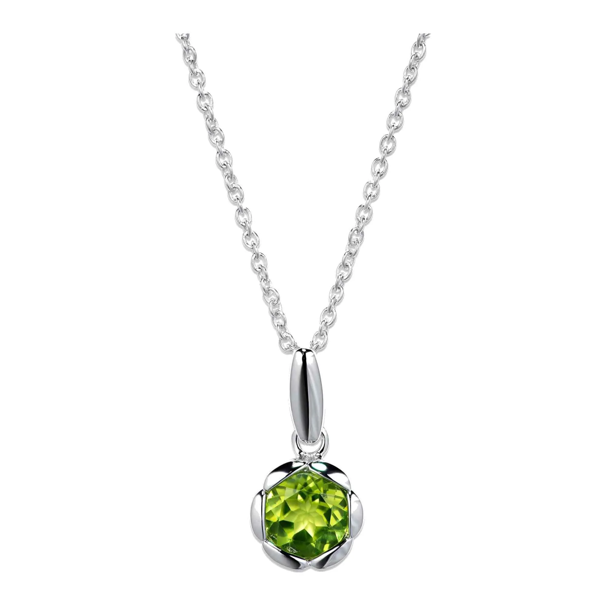 Unique & Co MK-942PE Women's Silver 925 Pendant Necklace