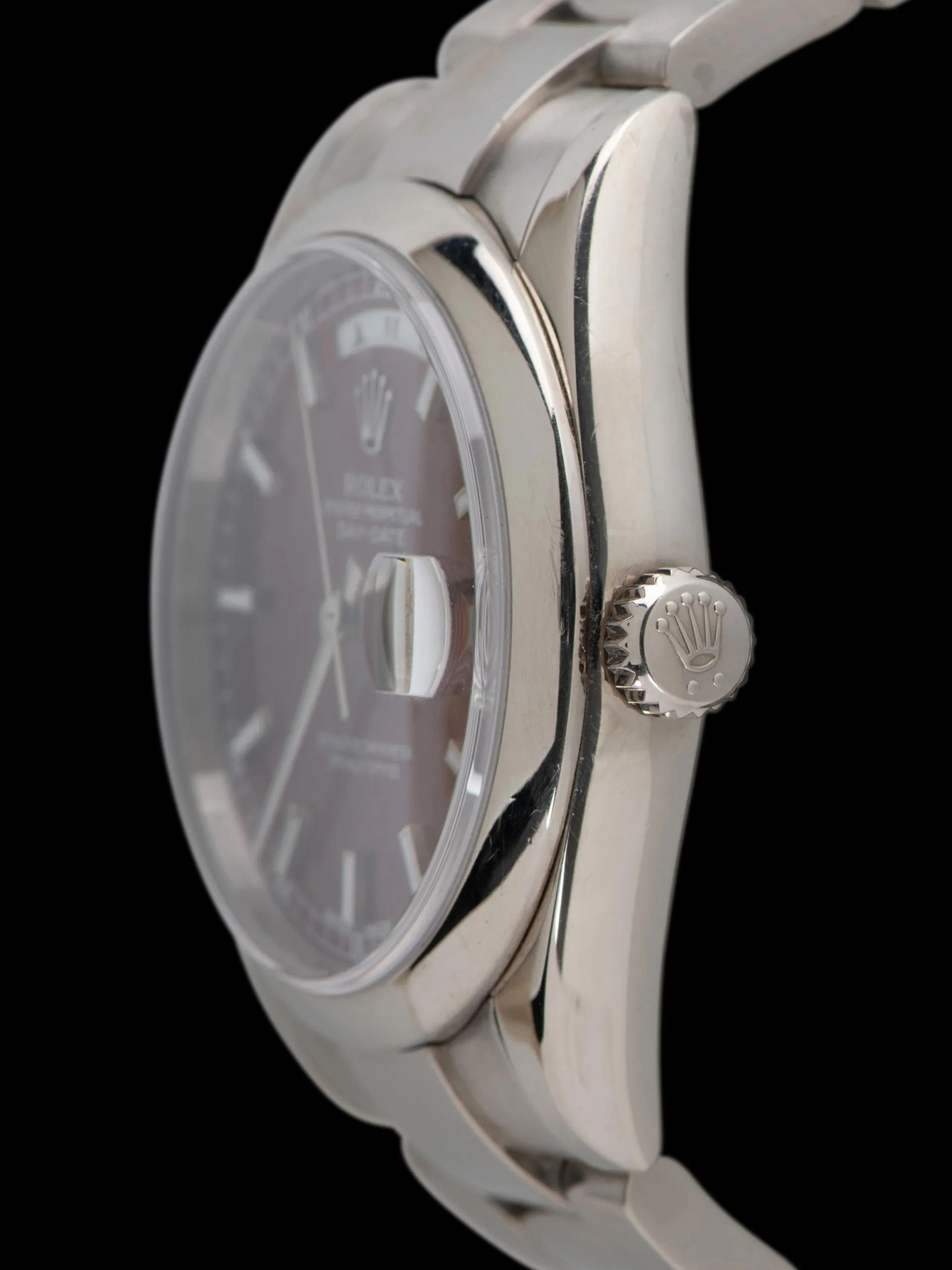 *Unpolished* 2000 Rolex Day-Date 18K WG (Ref. 118209) Cherry Dial W/ Papers