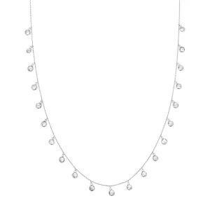 White Rose Cut Topaz Necklace